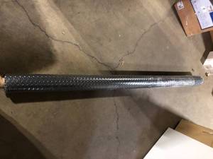 lot 45 image: TrafficMaster 7.5 ft. W x 14 ft. L Midnight Black Diamond Plate Commercial Vinyl PVC Garage Flooring  Customer Returns See Pictures