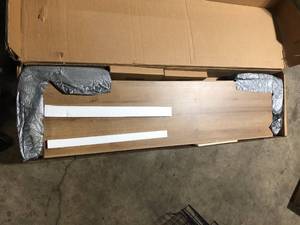 lot 47 image: Prepac Finnley Natural Oak 6 Drawer Dresser 61 in. Wide Chest of Drawers, Dresser for Bedroom, Chest of Drawers for Bedroom   Customer Returns See Pictures