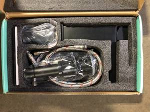 lot 59 image: Forious pro Single Handle Mid-Arc Bathroom Faucet with Pop-Up Drain Included and Spot Resistant in Matte Black  Customer Returns See Pictures