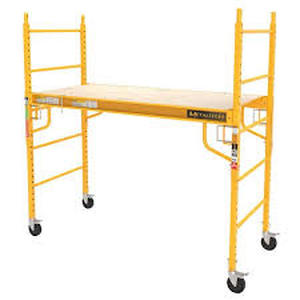 MetalTech Jobsite 6 ft. Baker Style Rolling Scaffold Platform, 1100 lbs. Load Capacity, Steel, 6 ft. W x 6.25 ft. H x 2.5 ft. D   Customer Returns See Pictures