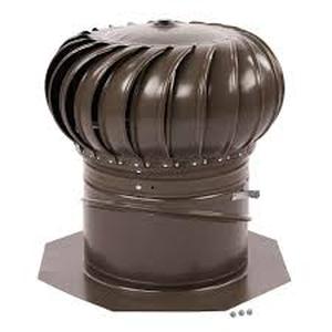 lot 17 image: Master Flow 12 in. Weathered Wood Galvanized Steel Internally Braced Dual-Bearing Wind Roof Turbine Customer Returns See Pictures