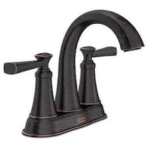 lot 33 image: American Standard Rumson 4 in. Centerset 2-Handle Bathroom Faucet in Matte Black Customer Returns See Pictures