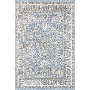 lot 16 image: Home Decorators Collection Reynell Light Blue 6 ft. x 9 ft. ft. Floral Traditional Area Rug  Customer Returns See Pictures