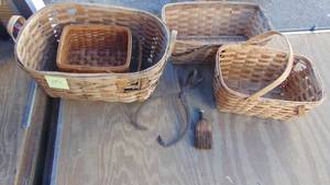 lot 105 image: Assorted Baskets and Ice Tongs