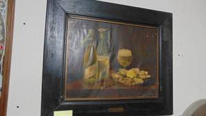 lot 13 image: Very Old Pabst Paper Picture, 22 x 26