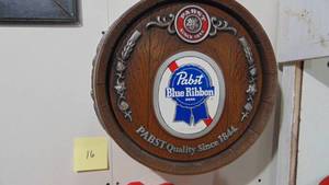 lot 16 image: PBR Plastic 12 Barrel Sign, 15 Rd