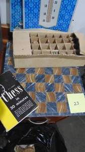 lot 23 image: Marble Chest Set, 13.5 x13.5