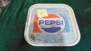 lot 39 image: Vintage Square Pepsi Tray, 13 x 13