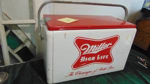 lot 50 image: Miller High Life Metal Cooler