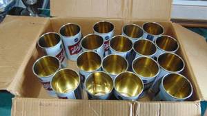 lot 57 image: Box of Schlitz 12oz Cans, Maybe Tumblers