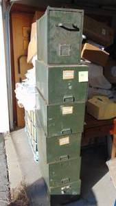 lot 97 image: 5-Stackable Metal Files and other Single File