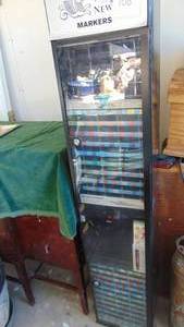 lot 100 image: Metal Lockable Cabinet With Key, 62 x 12 x 11