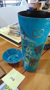 lot 148 image: 2- Vintage Enamel Painting over Copper