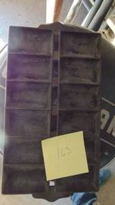 lot 163 image: Vintage Cast Iron French Roll Pan