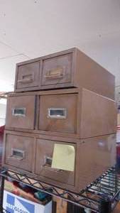 lot 183 image: 3- Metal File, 14.5x6x16