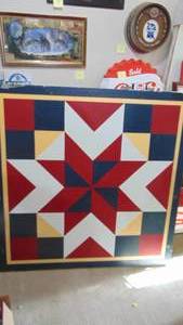 lot 186 image: 48 x 48 Handpainted Barn Quilt Sign