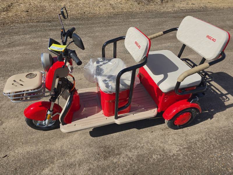 lot 2340 image: 2026 SDLANCH Electric Tricycle Mini Golf Cart (IRGC40) - Red