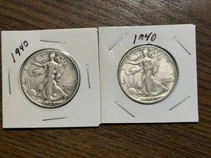 lot 20 image: 2 - 1940 Walking Liberty Half Dollars