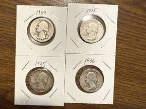 lot 26 image: 4 - 1930s Washington Quarters