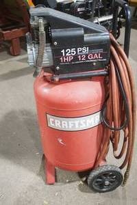 lot 10 image: Sears Craftsman Air Compressor. 12 GAL 125 PSI.