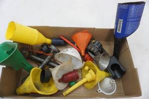 lot 98 image: Funnels, can spouts