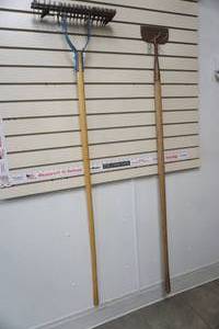lot 224 image: Metal Rake and Garden Hoe