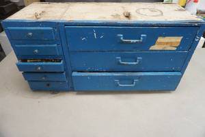 lot 260 image: Wooden Small Parts Organizer with Hardware
