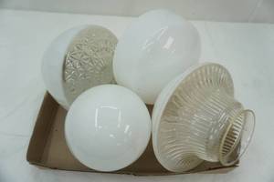 lot 292 image: Vintage Glass Light Covers