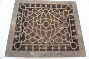 lot 299 image: VintageAntique Iron Floor Heating Vent