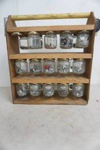 lot 340 image: Homemade small hardware holder with contents,14 x18 x6,double sided