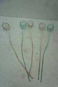 lot 381 image: Stick and Sip. Metal Lawn Stake Beverage Holders