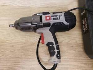 Porter Cable 1/2" 110V impact in a Ridgid Plastic case