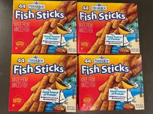lot 37 image: H - Lot of 4 Fisher Boy Fish Sticks 44-Count Boxes