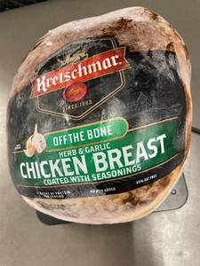 lot 107 image: Kretschmar Herb & Garlic Chicken Breast, 10.6 lbs, Use By Oct 2024