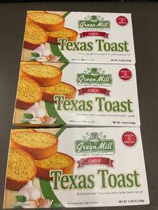 lot 151 image: 3 Boxes Green Mill Texas Toast Garlic Frozen Bread, 8 Slices Each, 11.25 oz