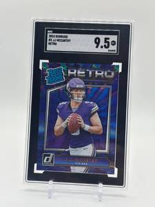 2024 Panini Donruss - Rated Rookie Retro J.J. McCarthy #2 (RC) SGC Graded 9.5 Mint