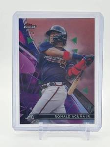 lot 134 image: 2021 Topps Finest - Ronald Acua Jr. #62 Parallel Refractor Serial #d 75