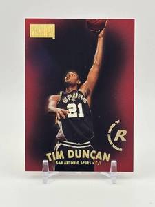 lot 137 image: 1997-98 Skybox Premium - Tim Duncan #112 Rookie Card NBA Legend Hall of Fame