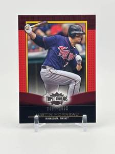 lot 156 image: 2011 Topps Triple Threads - Justin Morneau Serial #d  1500 Minnesota Twins