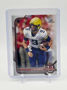 lot 157 image: 2022 Bowman U JJ McCarthy 1st Bowman Rookie Card (McCarthys Very First Card Printed by BowmanTopps)