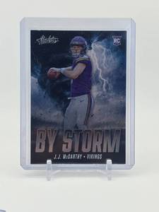 lot 158 image: 2024 Panini Absolute - By Storm J.J. McCarthy Rookie Card Minnesota Vikings