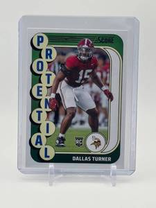 lot 167 image: 2024 Score - Protential Dallas Turner #17 Rookie Card Minnesota Vikings