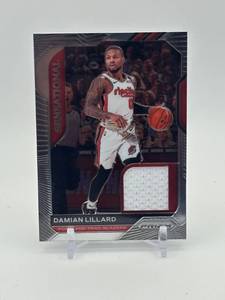 lot 182 image: 2020-21 Panini Prizm - Sensational Swatches Damian Lillard Jersey Card