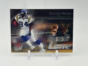 lot 190 image: 2000 Fleer Ultra Randy Moss Fast Lane Insert Card Vikings Legend and NFL Hall of Fame