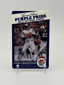 lot 193 image: Pizza Hut Minnesota Vikings Purple Pride Hall of Fame Card Featuring Fran Tarkenton RARE