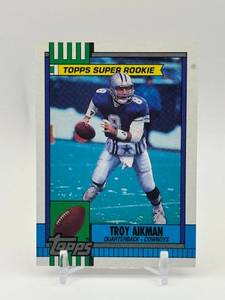 lot 199 image: 1990 Topps - Troy Aikman #482 Rookie Card