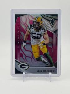 lot 204 image: 2018 Panini Phoenix - Clay Matthews #38 Pink Parallel Serial Numbered 37 199
