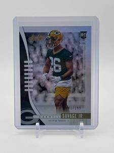 lot 205 image: 2019 Panini Absolute Darnell Savage Jr. #158 Rookie Card #d 141199