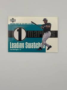 lot 222 image: 2003 Upper Deck - Leading Swatches Ivan Rodriguez Jersey Card MLB Hall of Famer