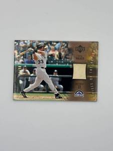 lot 223 image: 2003 Upper Deck - Piece of the Action Larry Walker #PA-LW (MEM) Jersey Card #d 1150